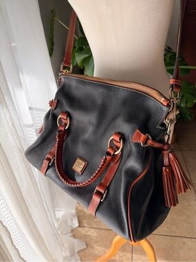 Authentic Dooney & Bourke Pebbled Leather Medium Satchel